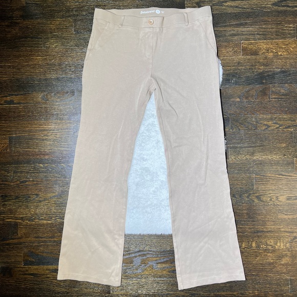 Betabrand Pants & Jumpsuits Betabrand Long Tan Straight Leg Low